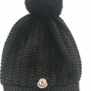 Moncler Black Pom Pom Beanie